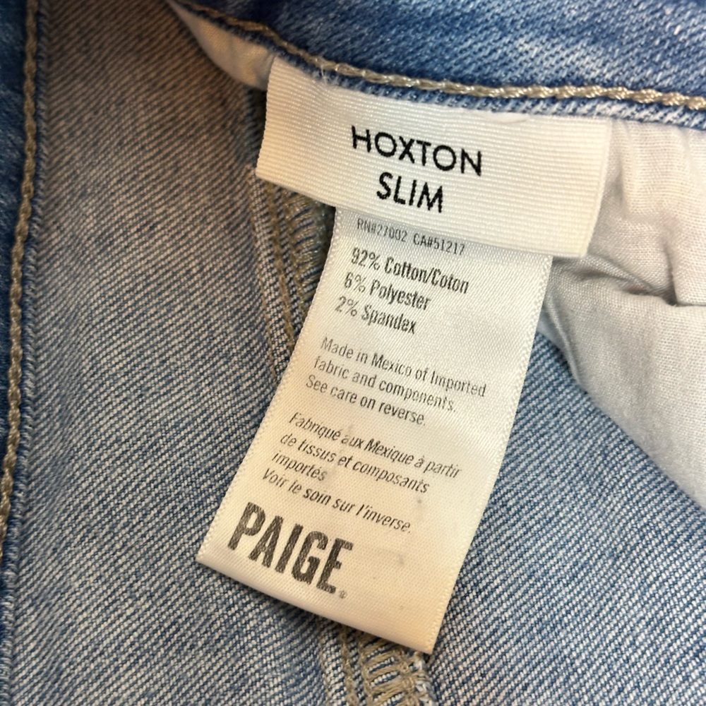 Sz 29 Paige Hoxton Slim Myla Wash stretch straight leg - Picture 7 of 10
